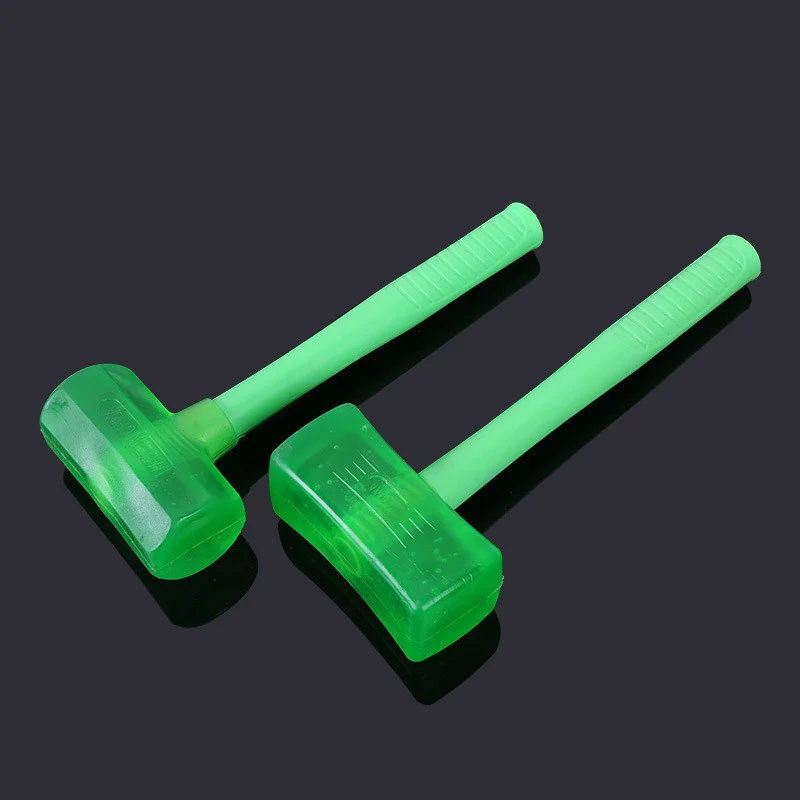 Green square tile floor decoration multifunctional plastic  installation  rubber mallet flat hammer
