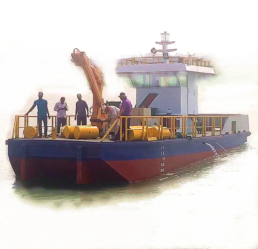 Engineering Project Required 5T Crane Transportation Work Boat For Sale