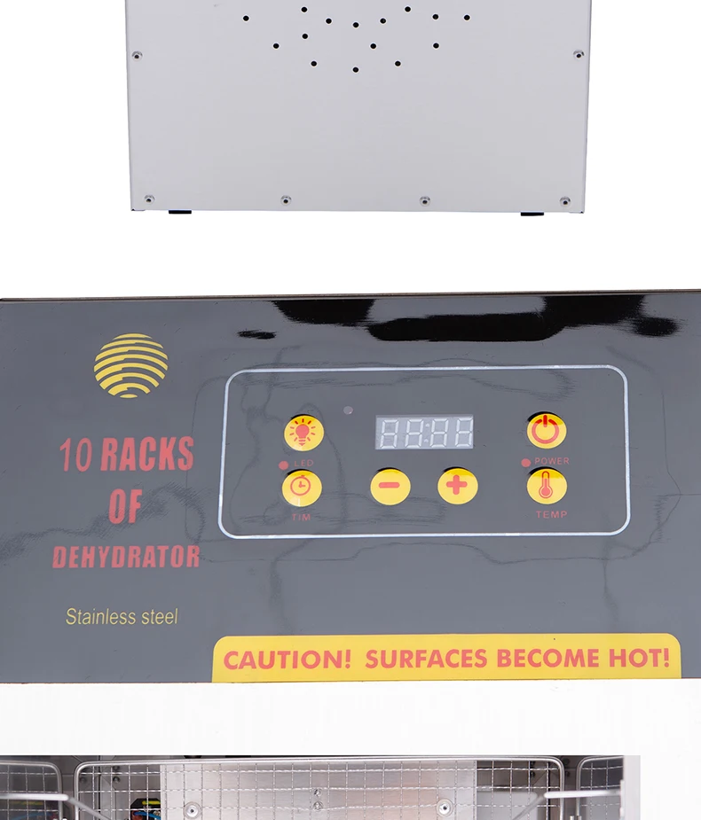 10 Trays Commercial Electric Food Dryer for Meat Drying Stainless Steel Vegetable Dehydrator Fruit Dryer Machine