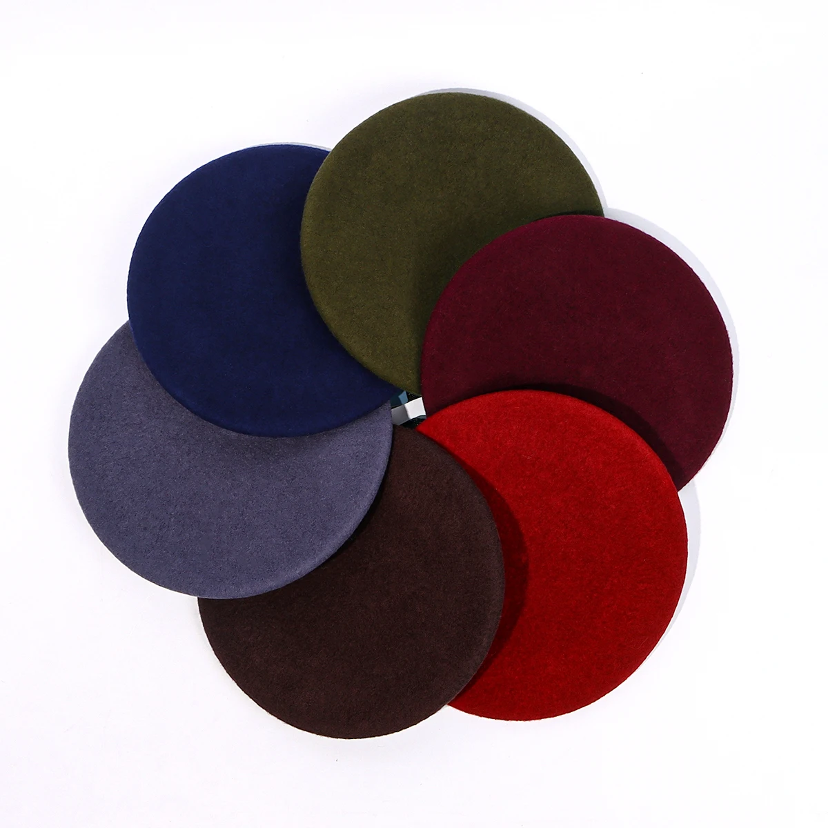 Premium Quality Leather Beret Hat Women Girls Fashionable Wool Beret Cap Custom Embroidery Logo Comfortable Winter Accessory Men