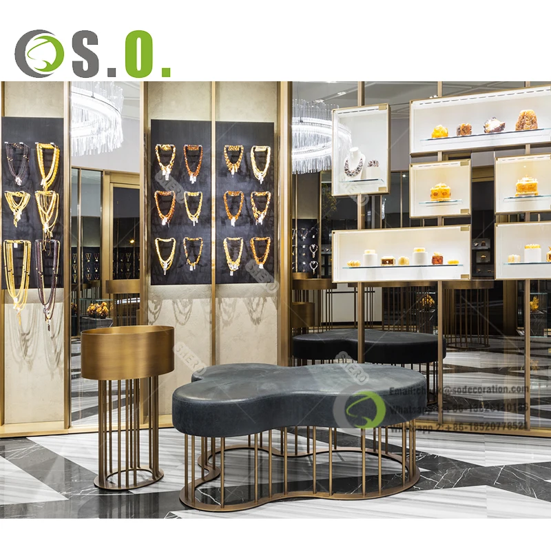 Ювелирные изделия выставлены стенд ювелирный магазин античный дизайн изображения дисплей башня для ювелирных