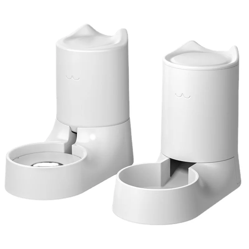 Cats and Dogs Double Bowl Water and Food Cat Feeder Drink Automatic Pet Feeder