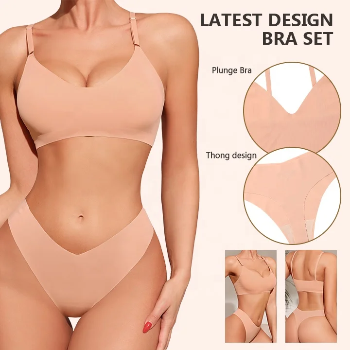 Sharicca Customize Logo Underwear Sets Women 6 Colors Seamless Bra And Panty Wholesale Bra & Brief Sets
