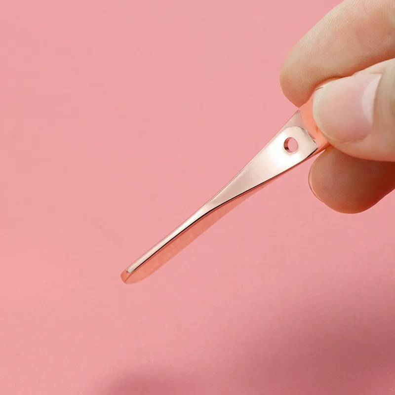 6cm electroplating gold silver rose gold metal cosmetic eye cream facial cream facial mask spatula