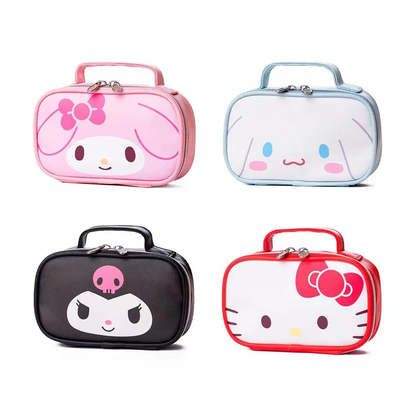 Multi-functional Travel Bag Cartoon Cute Makeup Bag Toiletry Bag Black Kurami Blue Big Ears Dog Red KT Cat Handbag