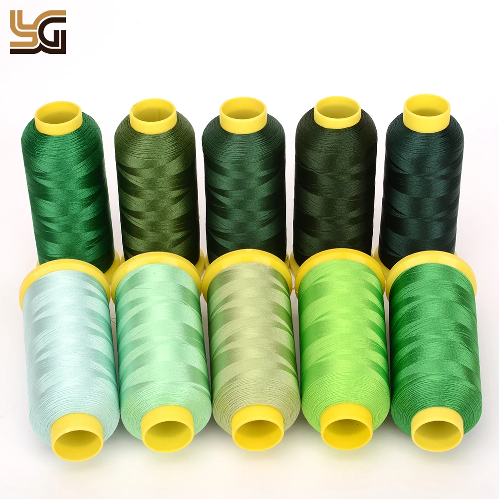63 Basic Colors of big Spool 5000yard Polyester Embroidery Thread for Commercial and Domestic Embroidery Machines