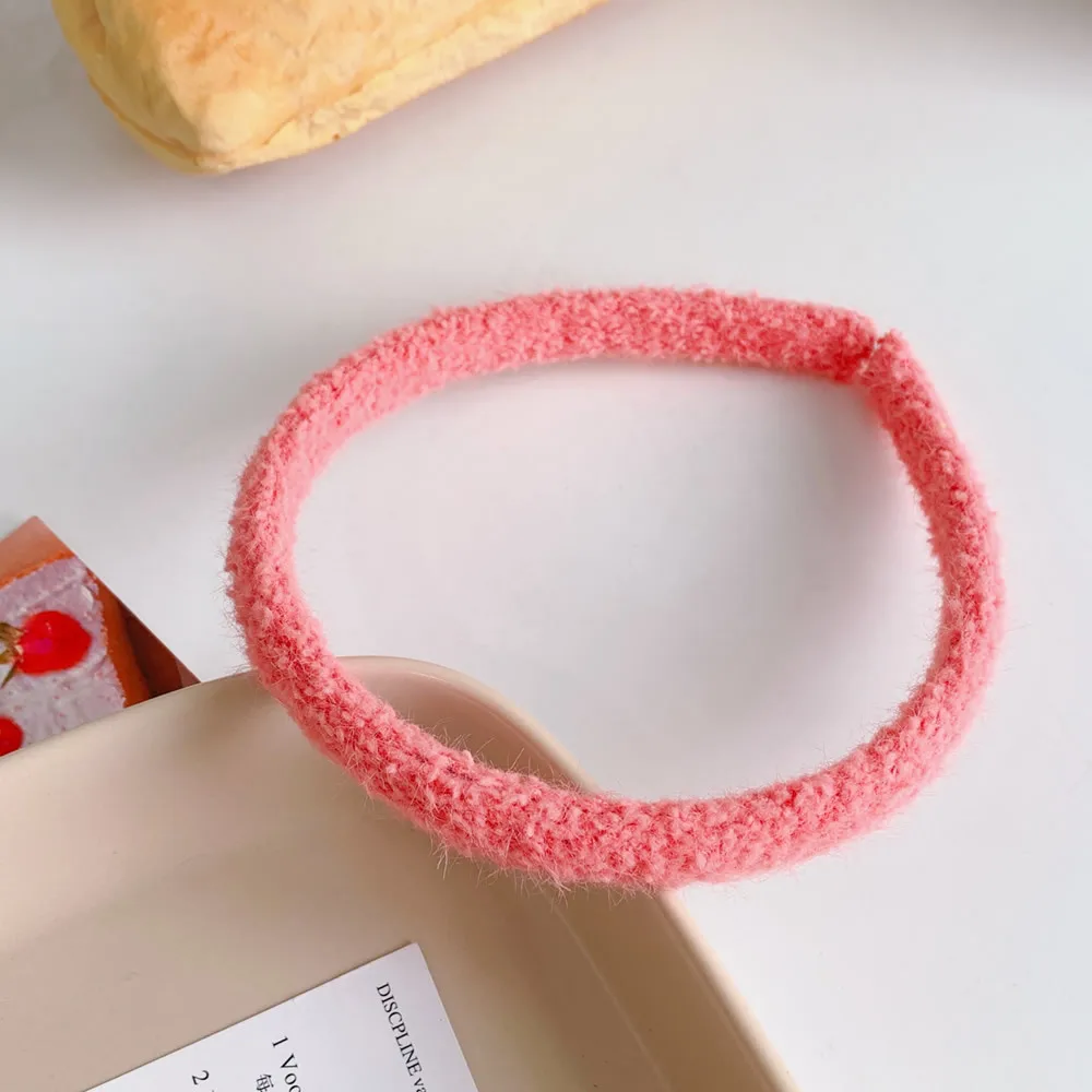 Tschick New Women Girls Sweet Colors Broadside Plush Hairbands Ladies Lovely Soft Hair Hoop Headbands Female Hair Accessories