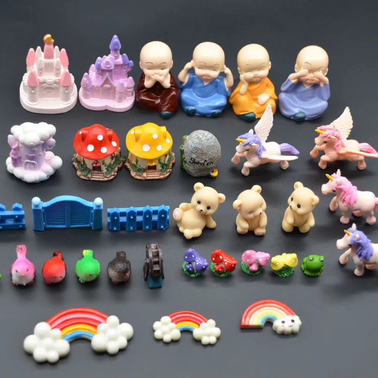 miniature people terrarium cute little monks collection figures home ornament garden resin figurine statue