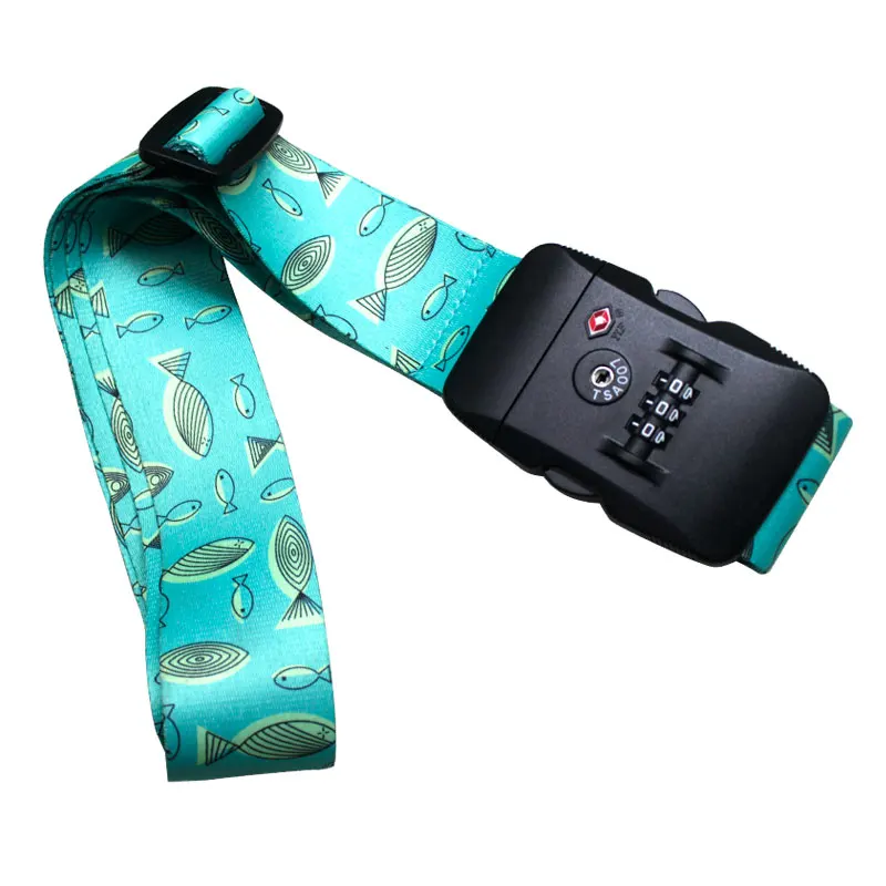 Polyester Travel Luggage Strap Adjustable Suitcase Packing Belt Tsa 3 Digital Lock, Release Buckle or on Your Need GC-15060603