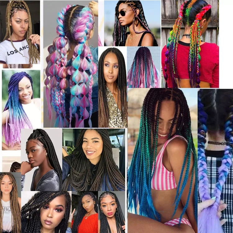 wholesale Free Sample braid Popular hair extension Expression products synthetic jumbo braiding Hair Extension