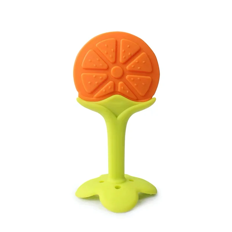 
Fruit shape safe baby soft silicone material kids toy mini teether 
