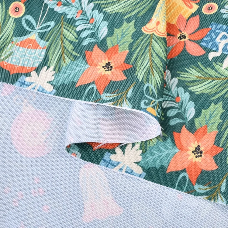 textile manufactures print custom design on fabrics christmas gift wrapping 600d oxford fabric