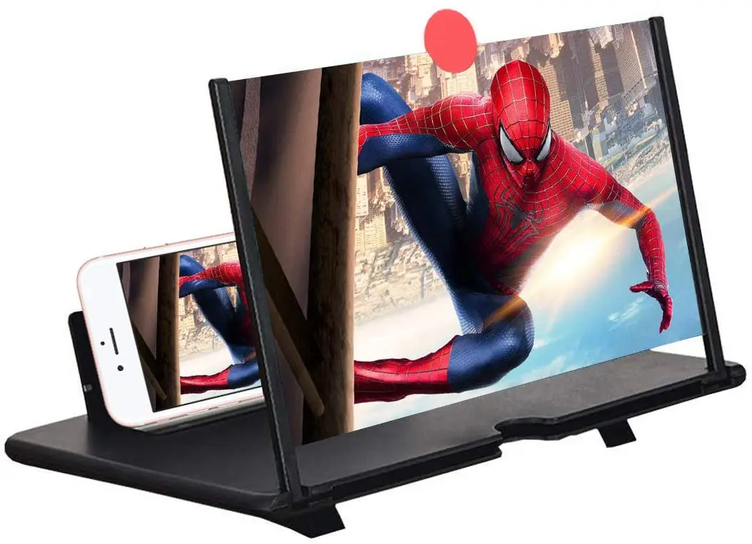 Прямые поставки с фабрики 12 дюймов HD 3D Складная головка для видеосъемки ленивый настольные крепления мобильного телефона увеличитель