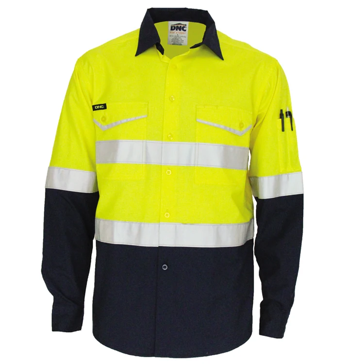 Wholesale NFPA 2112 flame retardant 100% cotton fire resistant fr clothing frc shirts