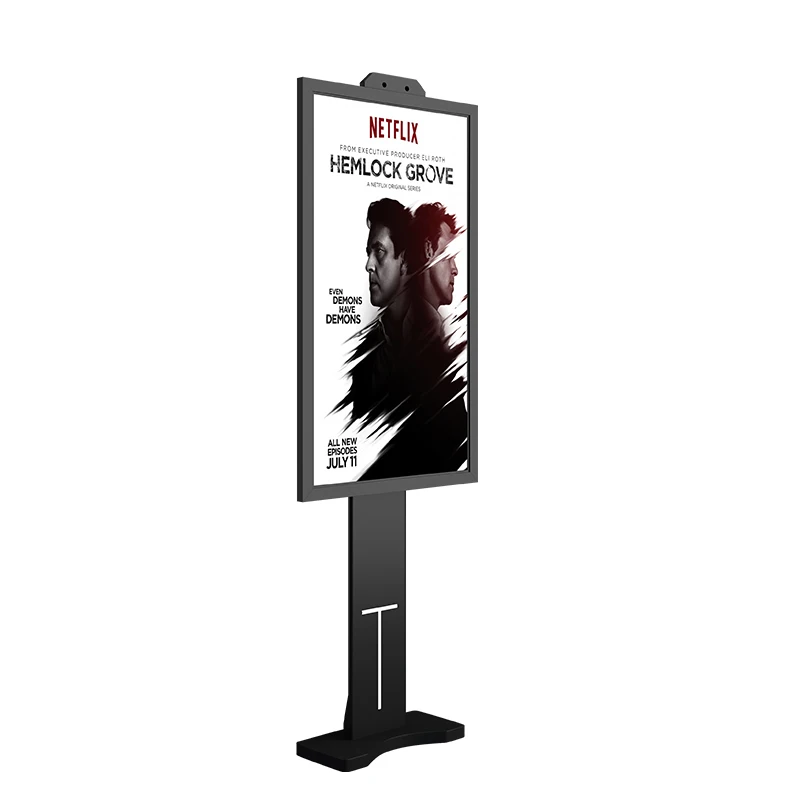 Intelligent split screen storefront window display high brightness lcd advertising player digital signage