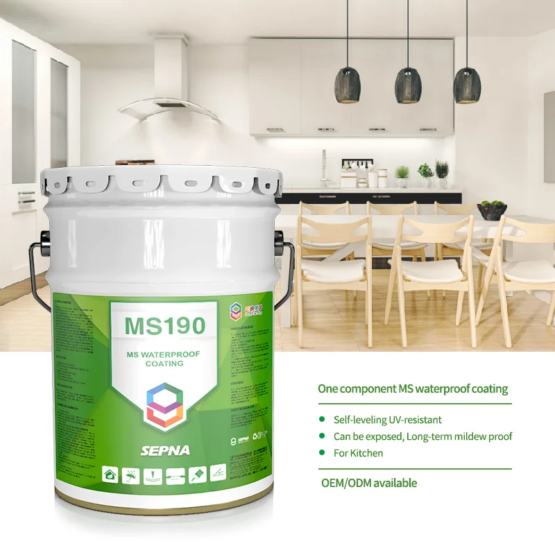 SEPNA One component liquid modified silicone sealant coatings for roof