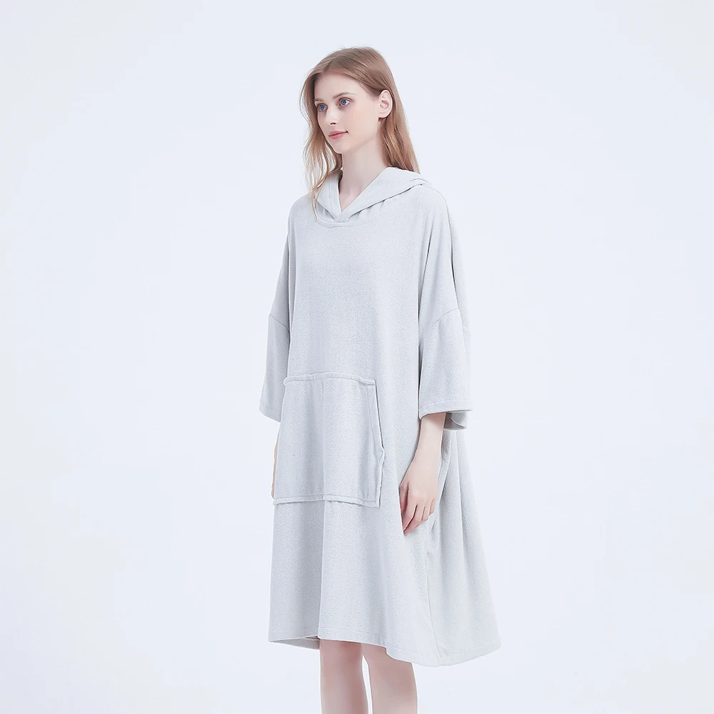 Oversized Microfiber 220gsm Beach Towel Poncho No Sand Suit For Surfing Lightweight Hoodie Beach Towels Swimming Adult