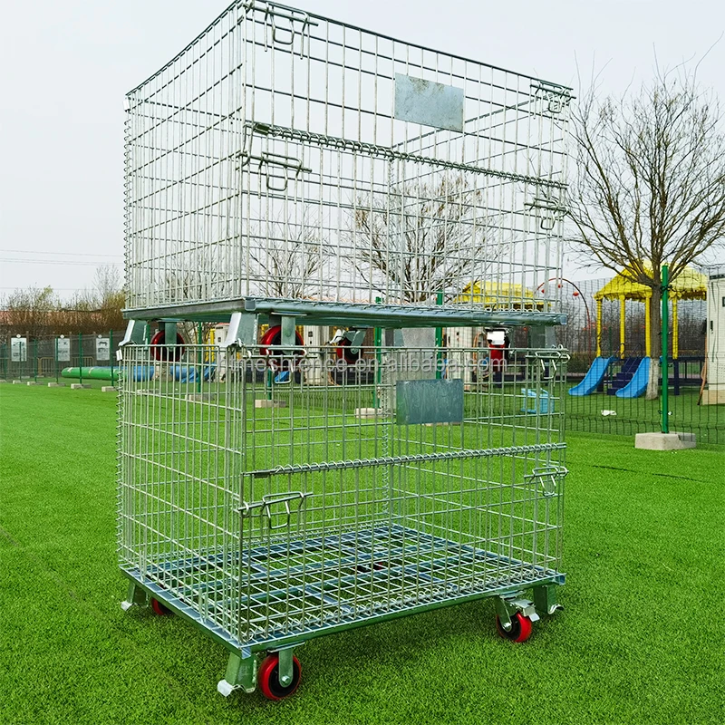 demountable folding Industrial customized transporting Wire Baskets