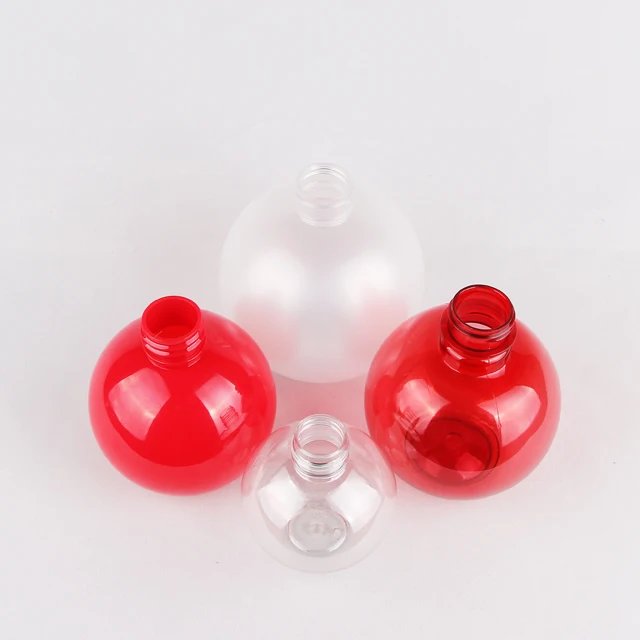 150ml 230ml 300ml 500ml ball shape plastic cosmetic bottle food grade beverage bottle PET bottle package supplier