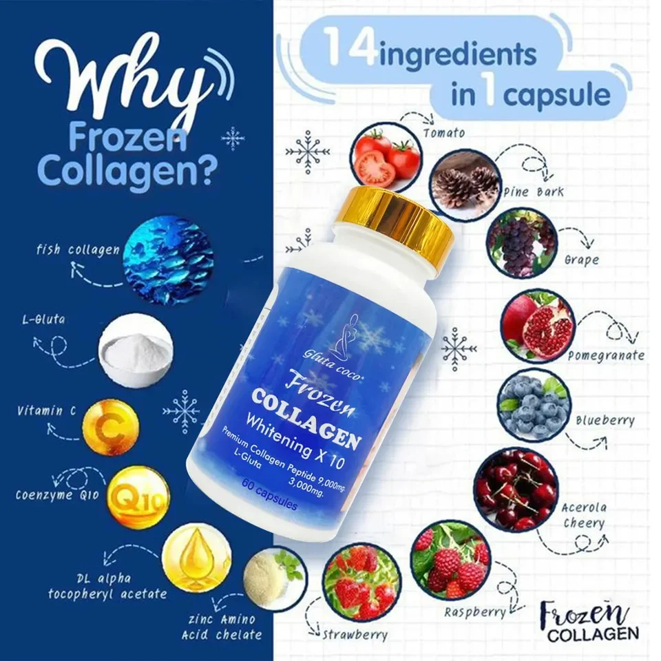 5D Gluta Skin Whitening capsules Glutathione Capsule With Collagen Pill Tablets