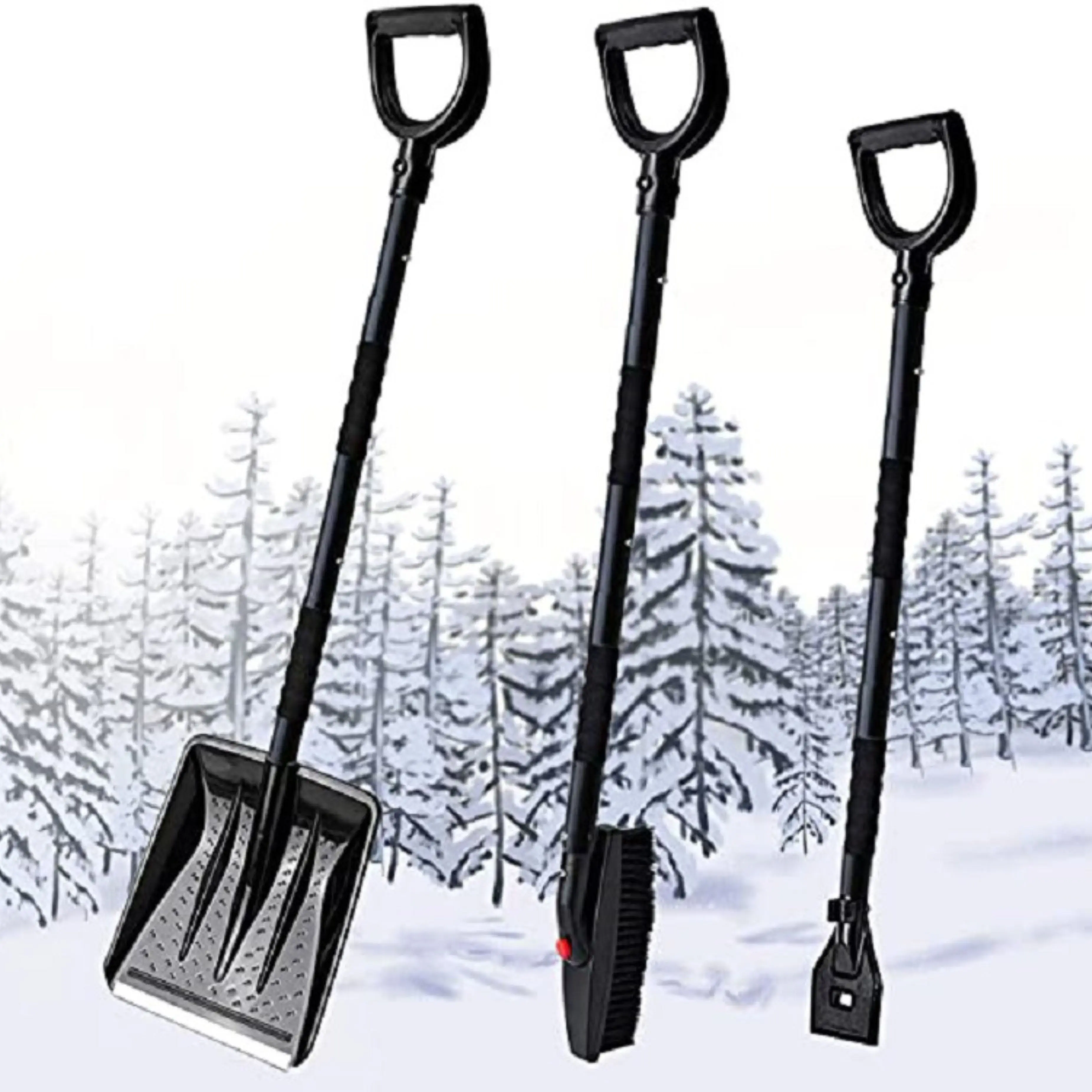 JOLECH wholesale structural durably retractable snow shovel for car