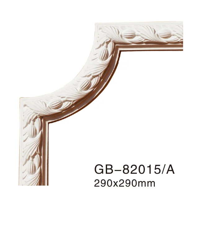 Polyurethane interior decorative wall panels decorative wall corners PU carving wainscoting corner