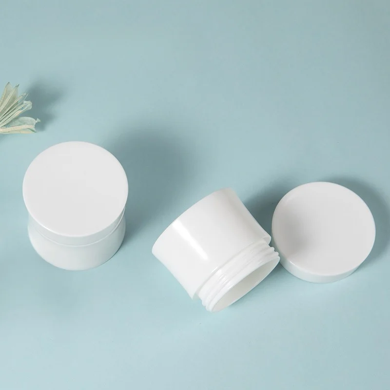 New empty 15g 30g 50g white PP plastic face cream jar cosmetic eye cream jar for skin care