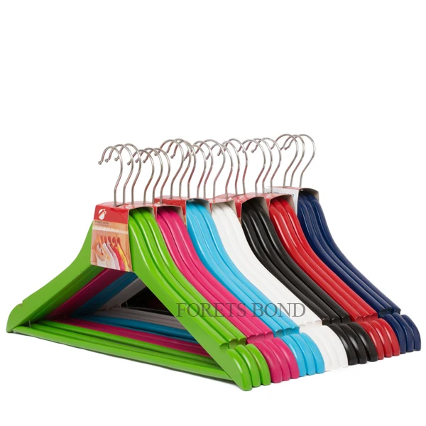 Wholesale High Quality Supermarket Wood Clothes Hangers For Garment Display