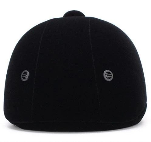 Unisex Classic Velvet Riding Helmet Horse Equipment Cycling Protection Cap 54-62cm Adjustable Equestrian Helmet