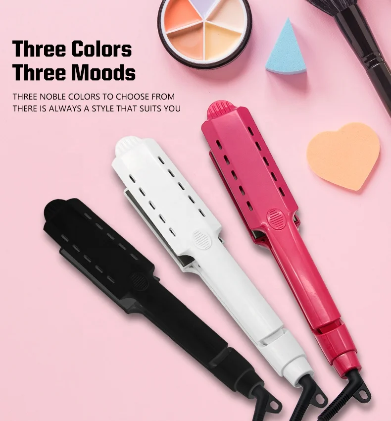 
ihongSen 2020 New Design Professional Hair Straightener 2 In1 Titanium 1 Inch Plate Hair Flat Iron Private Label Flat Iron 