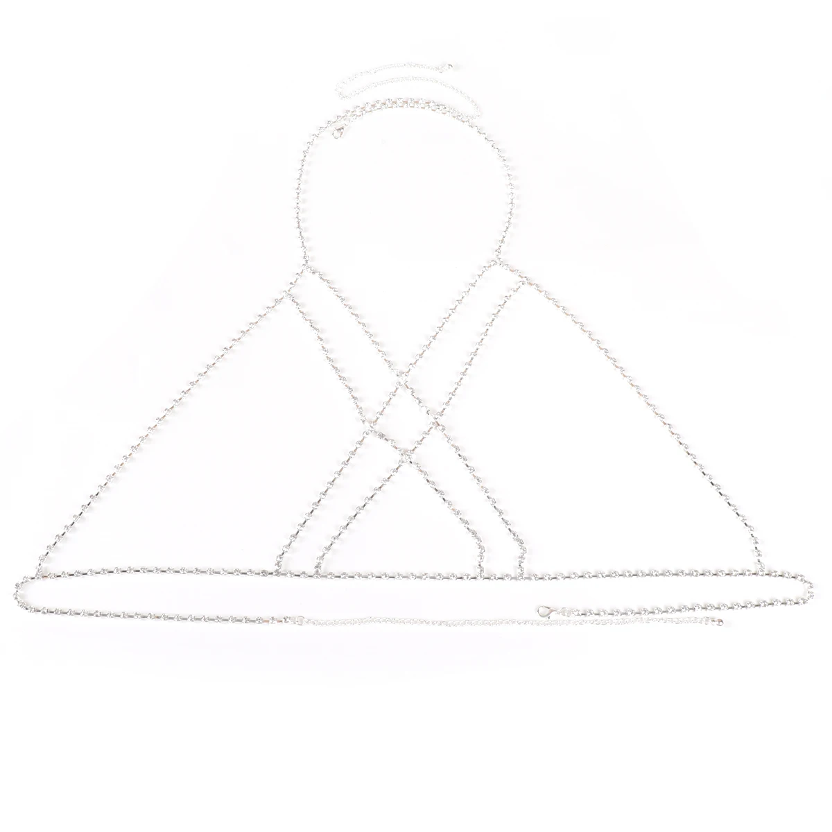 Женский соблазнительный бюстгальтер со стразами перекрестная нагрудная цепочка наряд двухслойный бикини украшение для груди тела ювелирные изделия