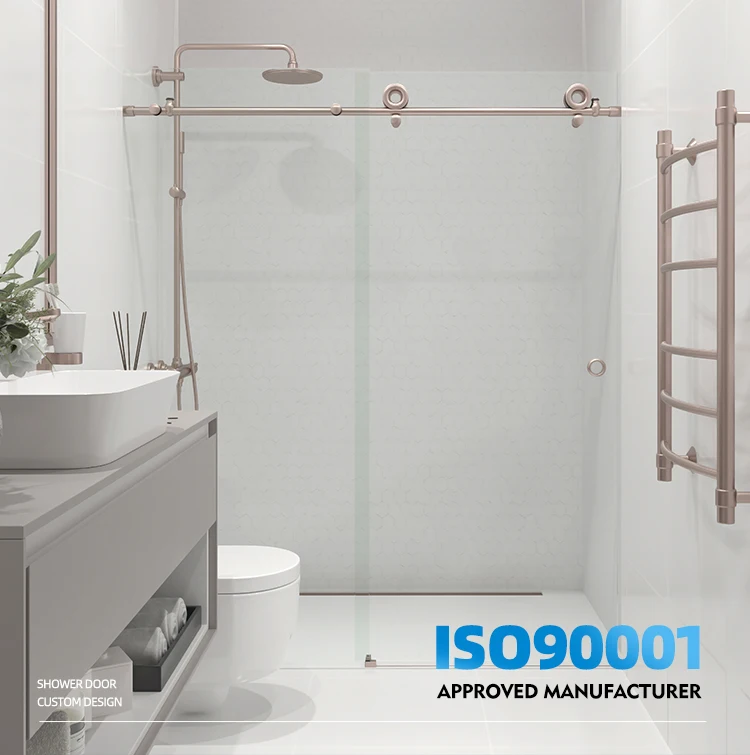 Factor Direct Sale 3/8 Inch Glass Bathroom Door Single Shower Sliding Door