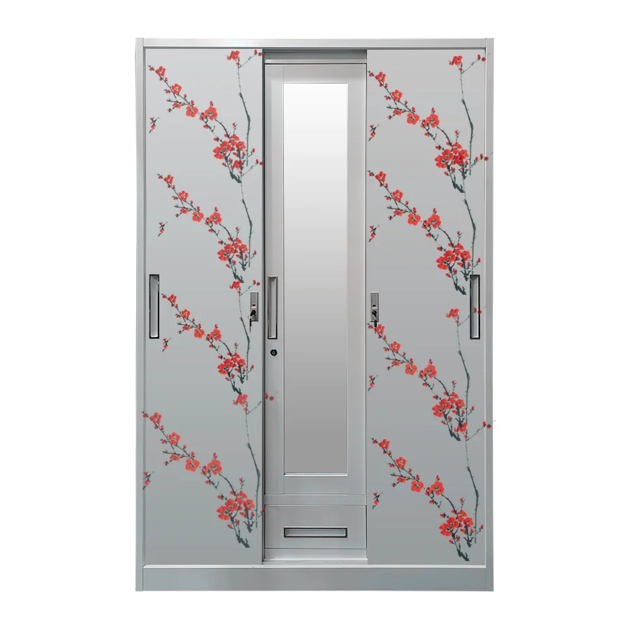 China New Model Hotel Assembled Wardrobe Showcase Metal cupboard for clothes steel clothes wardrobes
