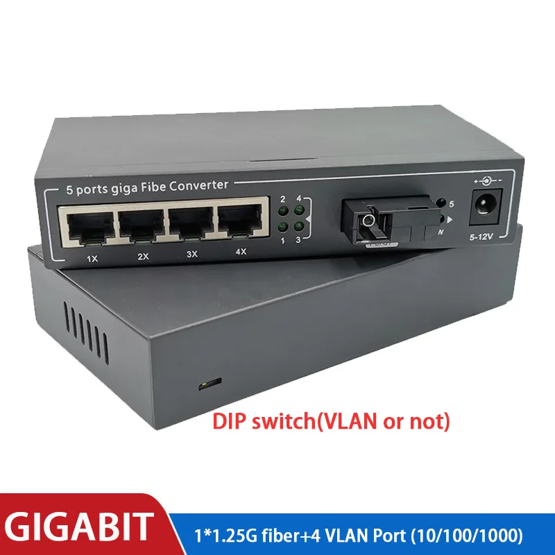 5 Port Gigabit Switch board VLAN Ethernet Fiber Optic Switch gigabit ethernet switch module Virtual Channel Singlemode Fiber
