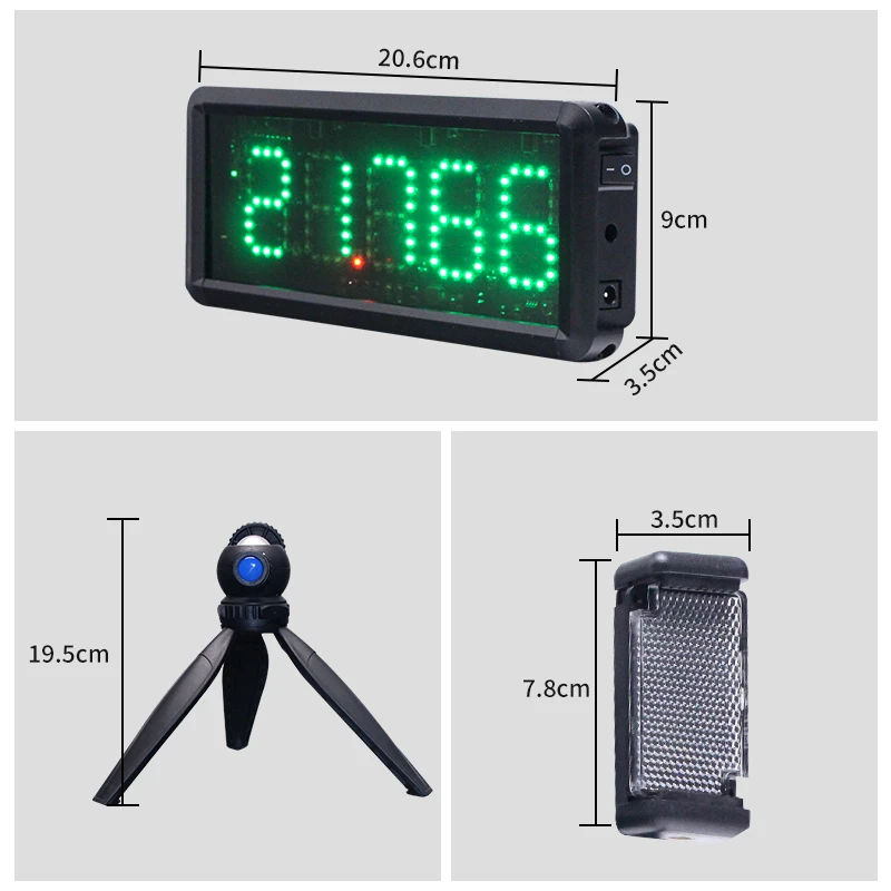 YIZHI Highlight LED Display Single Person Running Race Stopwatch Sprint Training Round-trip Speed Time Test Wireless Laser Timer
