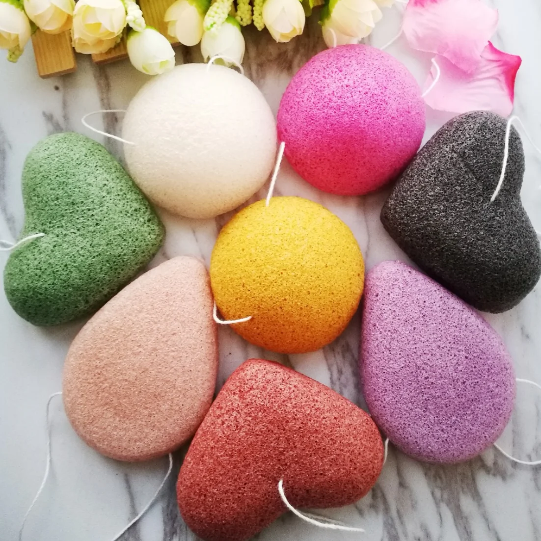  Губка для лица konjac губки