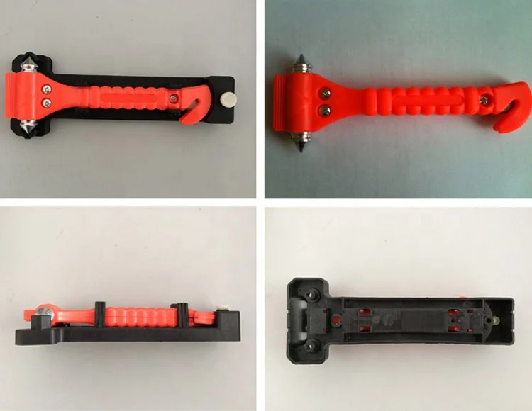 2 in 1 Safety Hammer Auto Window Glass Breaker with Seat Belt Cutter