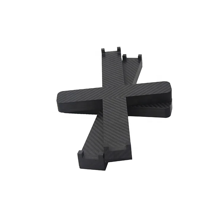 Factory customized hot press moulding cnc thick carbon fiber cross