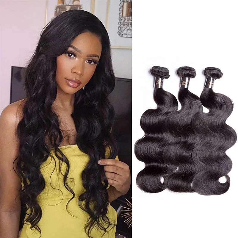 10-30 Inch 1 / 3 / 4 Bundles Brazilian Hair Weave Bundles Body Wave Sunlight Human Hair Extension Natural Color Non Remy