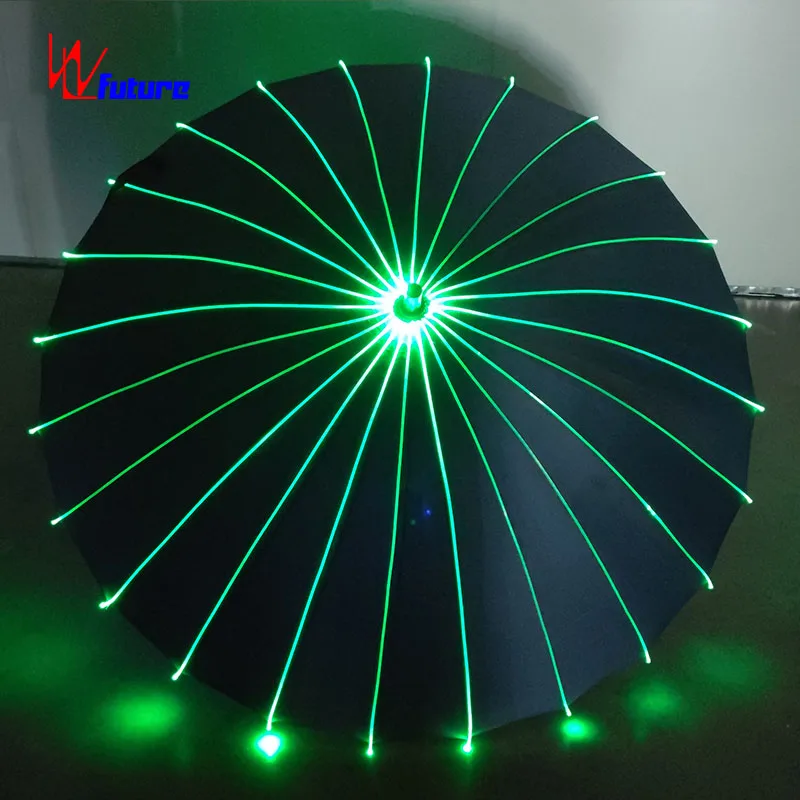 Unisex LED Light Adult Performances Dresses Fiber Optic Ballroom Stage & Dance Cosplay Costumes With Umbrella Party Robot Wear