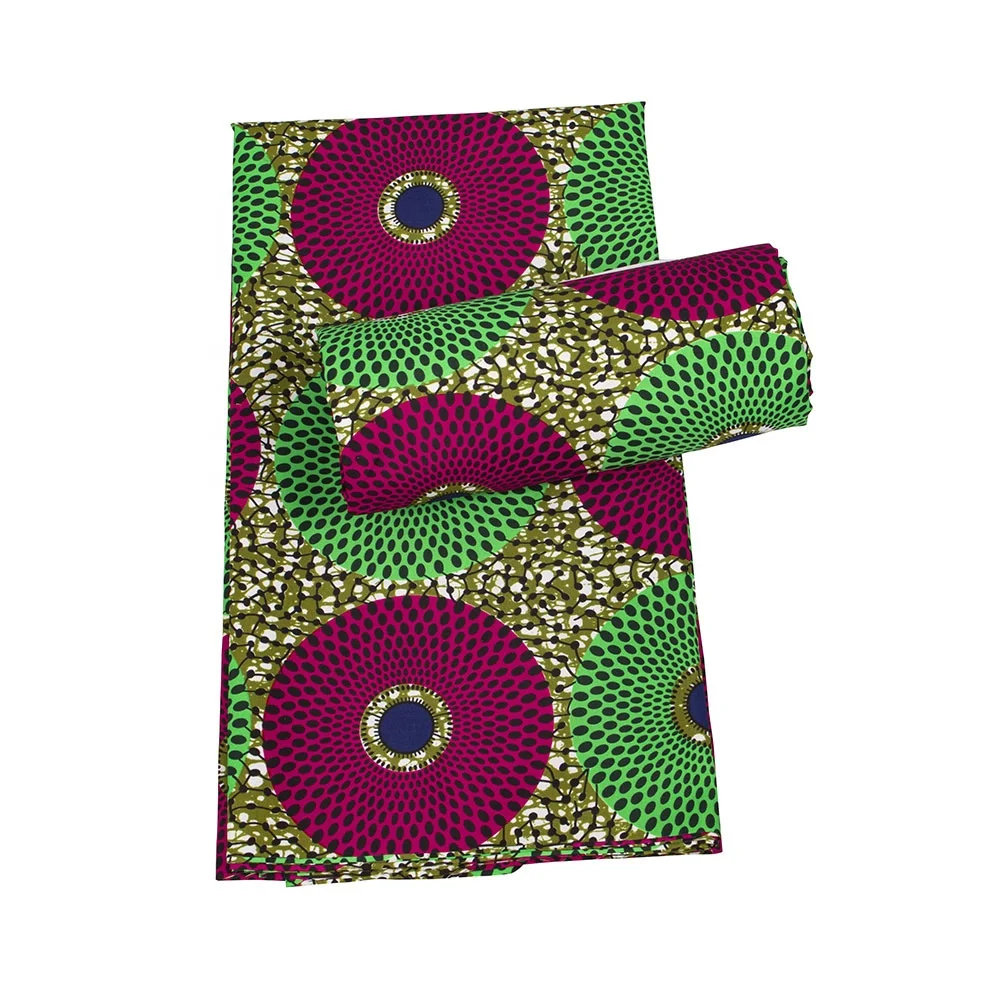 100% polyester oem African wax printed fabric double-sided printed wax national dress garment imitation batik fabric