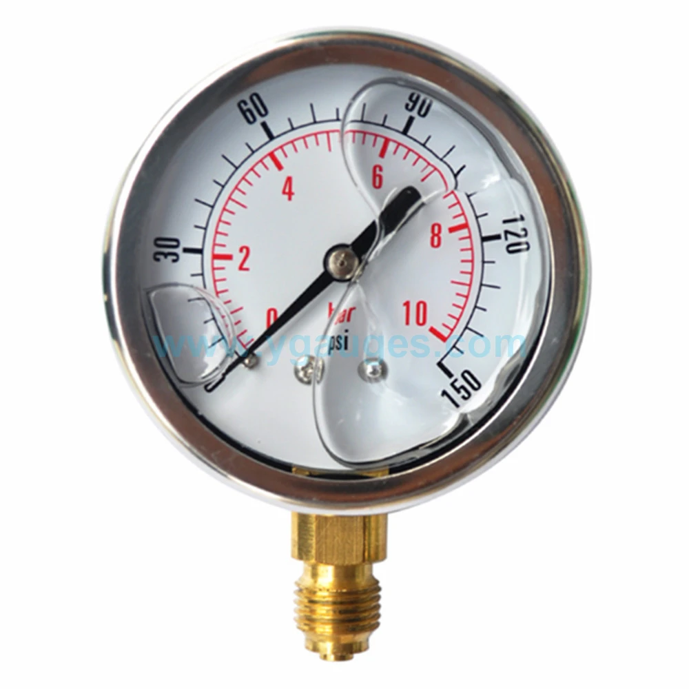 304 stainless steel case brass welding hydraulic manometer gas gauge (1600465604871)