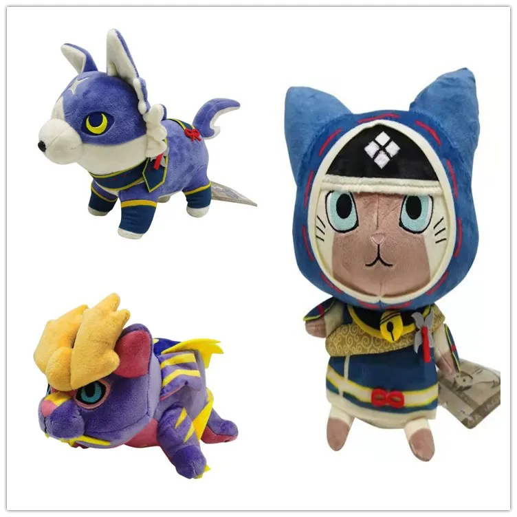 Плюшевая игрушка Monster Hunter Rise игрушки окружающие куклы Ellu Tooth dog Resent Tiger Dragon
