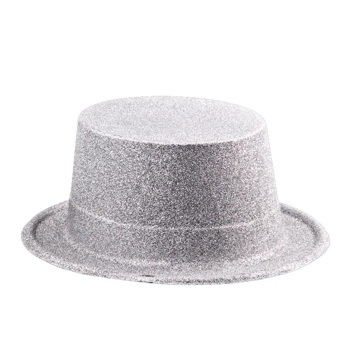 GG wholesale Retro British Style Jazz Hat Gold Powder Sequin Top Hat Carnival Festival Bar Party Props