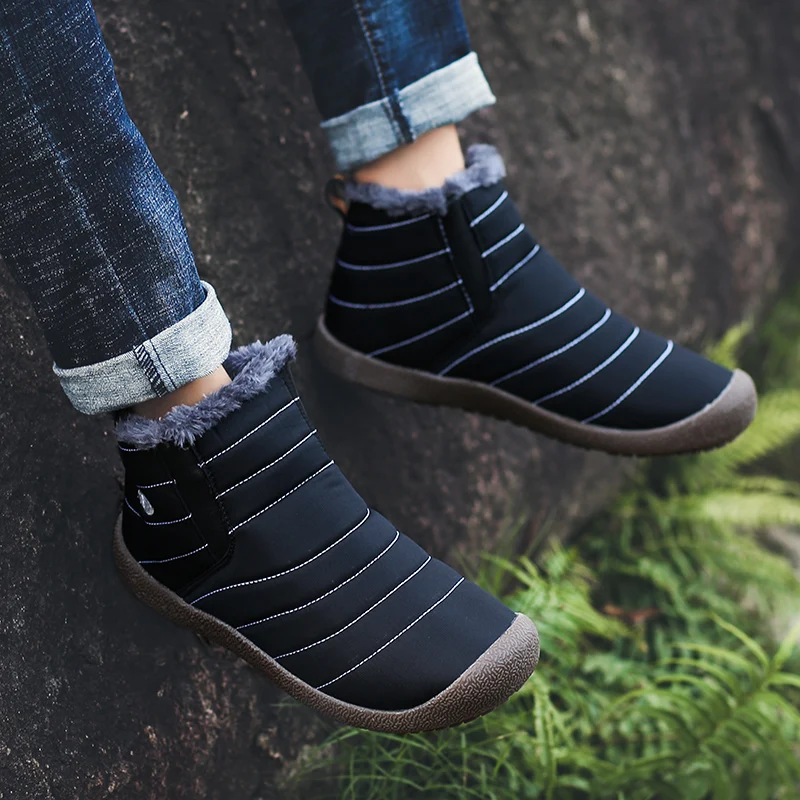 Women Boots Waterproof Snow Boots For Men Winter Shoes Couple Casuals Ankle Women Botas Mujer Size 36-48 Warm Winter Men Boots