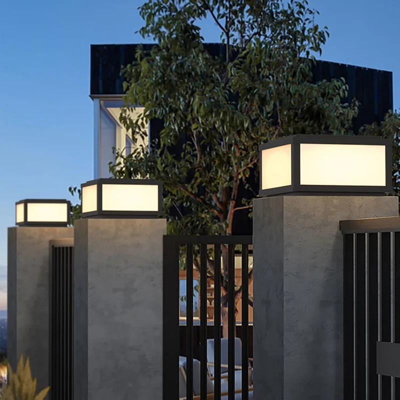 Decorative Garden Wall Lamp Die-casting Aluminum Landscape LED Simple IP65 Waterproof Black Aluminum Doors 80 E27 Aluminum Gate