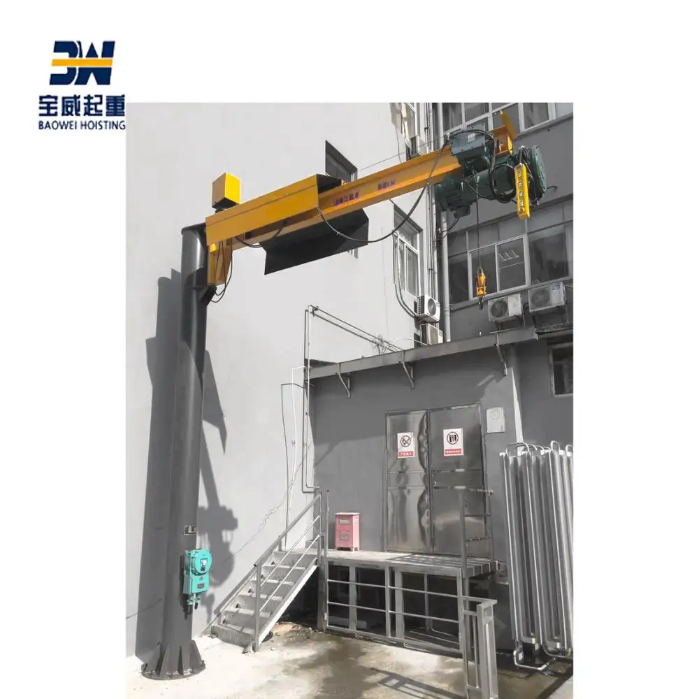 2 ton Popular Cantilever Swing Arm Jib Crane Supporting with Pneumatic mechanism