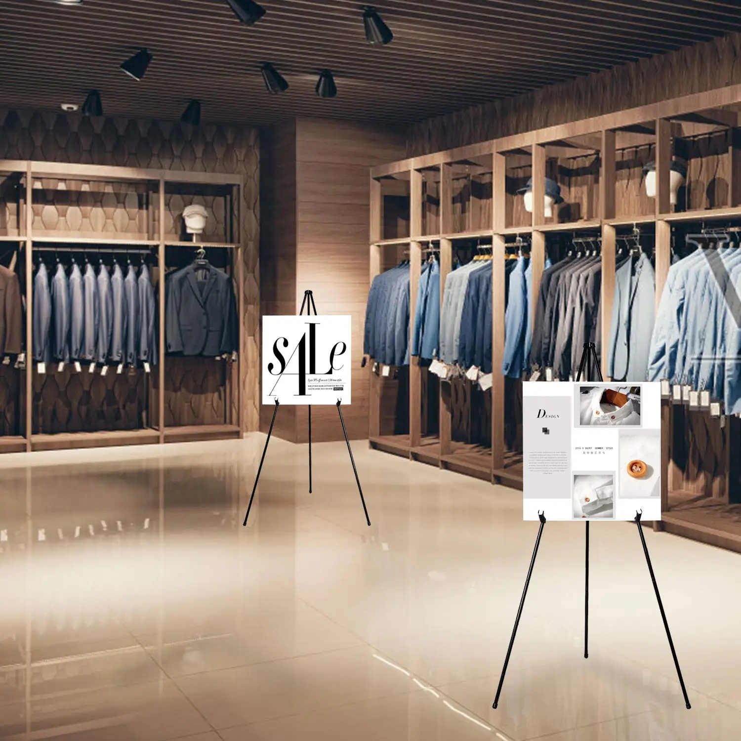 Easel Stand for Display  Instant Easel, Foldable Portable Ground Easel for Wedding Banner and Poster Display Stand