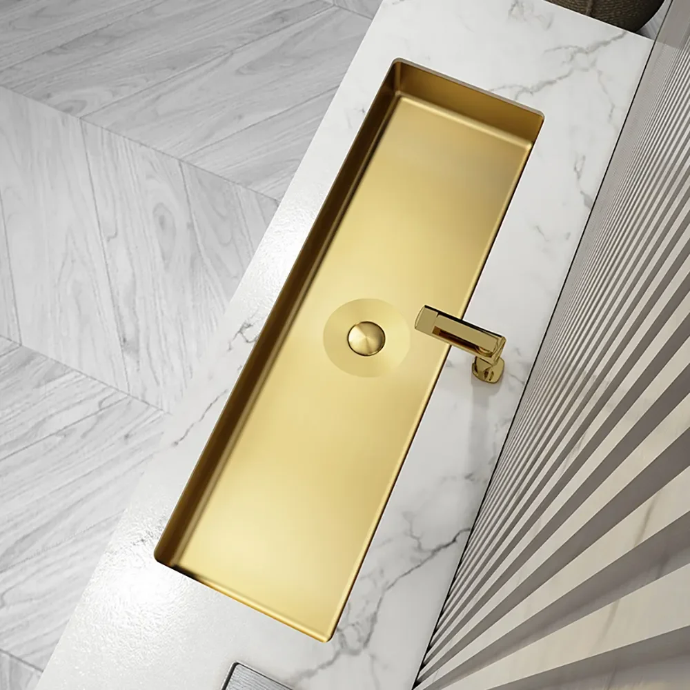 Mural Solid Surface Sink Single Basin Large Vanity Wall Mounted  Marble Wash Basins Bathroom Sink