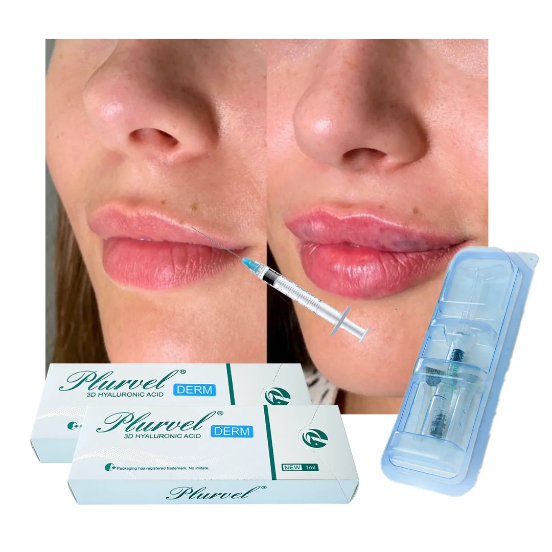 PLURVEL Factory Wholesale Derm 1ml Buy Hyaluronic Acid Filler Dermal Filler Lips Injection HA Facial Filler lip Enhancement
